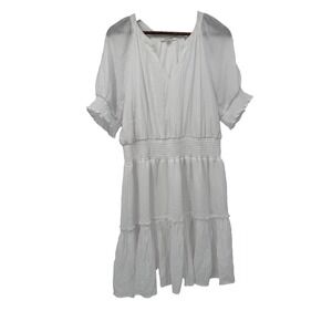 Zoey & Leelo‎ White Milkmaid Boho XL Tiered Sheer Festival Angelcore babydoll